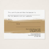 100 x Business LOGO Cadeaubonnen Barber Shop Visitekaartje (Achterkant)