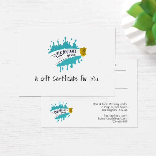 100 x Cadeaubonnen voor zakelijke LOGO Visitekaartje (Bureau)