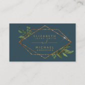 100 x Greenery Gold Wedding Enclosure - Creditcard Visitekaartje (Voorkant)