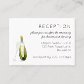 100 x Huwelijks Bijlage Details Itinerarkaarten Visitekaartje (Voorkant)