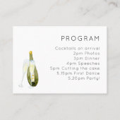 100 x Huwelijks Bijlage Details Itinerarkaarten Visitekaartje (Achterkant)