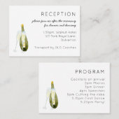 100 x Huwelijks Bijlage Details Itinerarkaarten Visitekaartje (Voorkant / Achterkant)