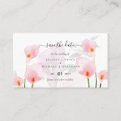 100 x MINI Calla Lelie Trouw Datum Bewaar QR Code Visitekaartje (Voorkant)