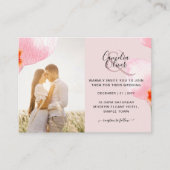 100 x MINI Foto Huwelijksuitnodiging QR Code Detai Visitekaartje (Voorkant)