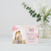 100 x MINI Foto Huwelijksuitnodiging QR Code Detai Visitekaartje (Staand voorkant)