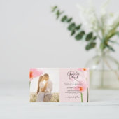 100 x MINI Photo Wedding Invite QR Code Details Visitekaartje (Staand voorkant)