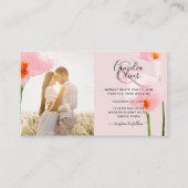 100 x MINI Photo Wedding Invite QR Code Details Visitekaartje (Voorkant)