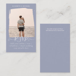 100 x Minimalistische PHOTO Wedding RSVP Online De Visitekaartje