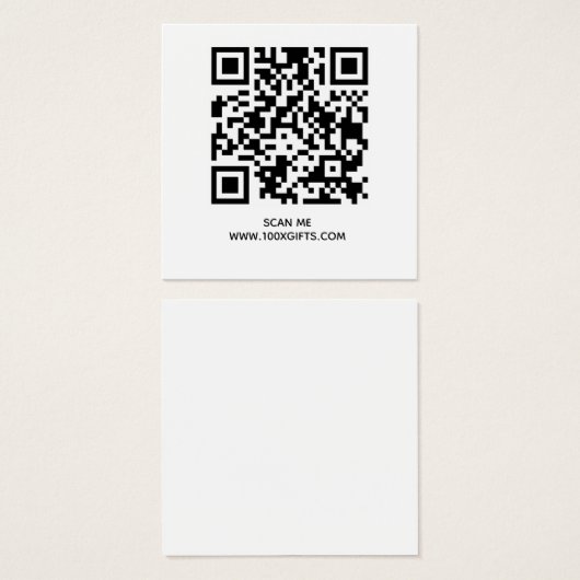 100 X QR CODE SIGN KAARTEN - GEBRUIK HIER GRATIS G VIERKANTE VISITEKAARTJES (Voorkant /achterkant)