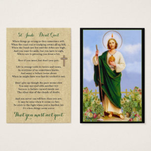 100 x St Jude Don't Quit Gebedskaarten Zakformaat Visitekaartjes