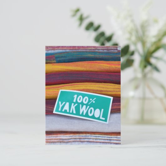 100% Yak Wool Briefkaart (Staand voorkant)