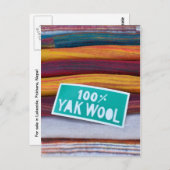100% Yak Wool Briefkaart (Voorkant / Achterkant)