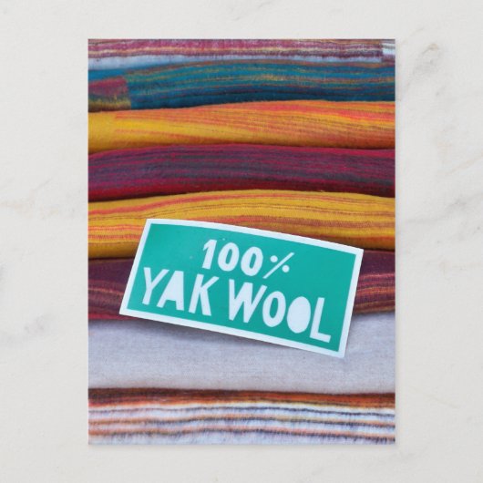 100% Yak Wool Briefkaart (Voorkant)