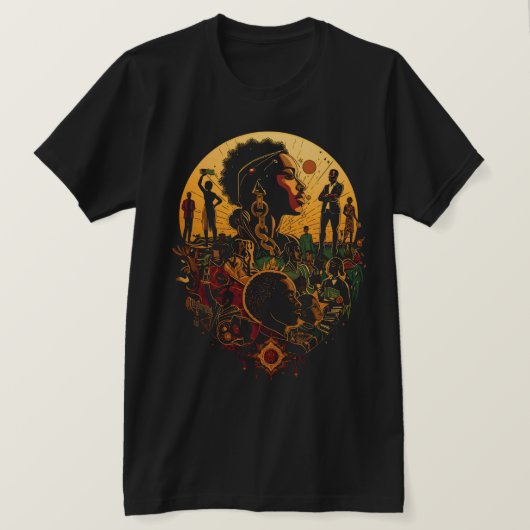 100 Years of Black History – Past Present Future T T-shirt (Design voorkant)