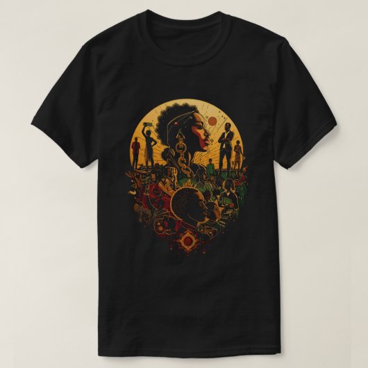 100 Years of Black History – Past Present Future T T-shirt (Design voorkant)