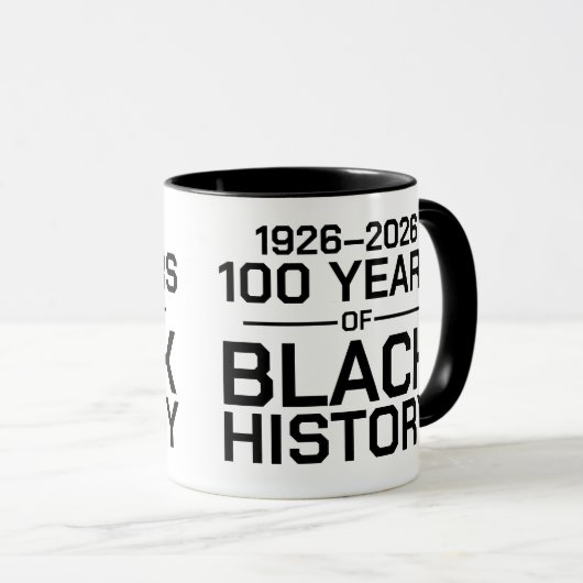 100 Years of Black History Typography Mok (Voorkant rechts)