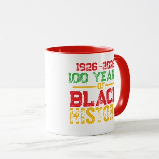 100 Years of Black History Typography Mok (Voorkant rechts)