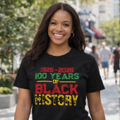 100 Years of Black History Typography T-shirt