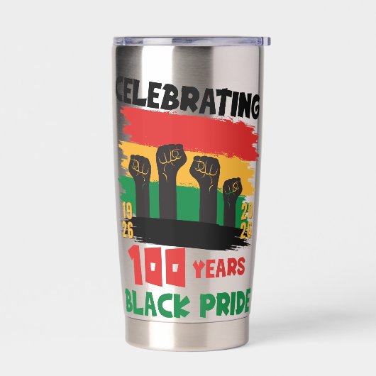 100 Years Souvenir Centennial Black History Month Geïsoleerde Drinkbeker (Links)