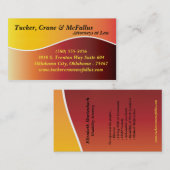 100 Yello Sunfade Curve Attorney Law Visitekaartje (Voorkant / Achterkant)