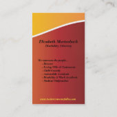 100 Yello Sunfade Curve Attorney Law Visitekaartje (Achterkant)