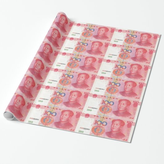 100 Yuan-papier voor het verpakken van geld Cadeaupapier (Uitgerold)