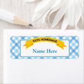 100% zelfgemaakt voedseletiket - blauw etiket (Insitu)