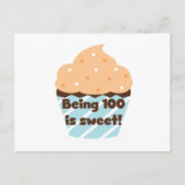100 zijn is Sweet Birthday T-shirts en cadeautjes Briefkaart (Voorkant)