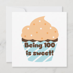 100 zijn is Sweet Birthday T-shirts en cadeautjes Kaart