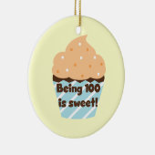 100 zijn is Sweet Birthday T-shirts en cadeautjes Keramisch Ornament (Rechts)