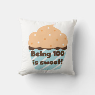 100 zijn is Sweet Birthday T-shirts en cadeautjes Kussen