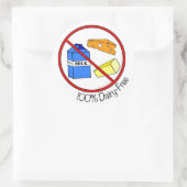 "100% zuivelvrije" Stickers (groot) (Tas)