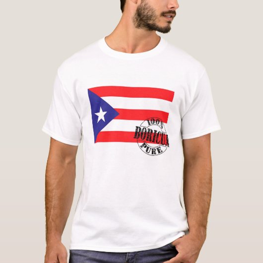 100% zuiver boricua t-shirt (Voorkant)