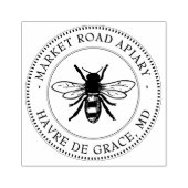 100% zuiver gemaakt door bijen Apiary Stamp Herald Rubberstempel (Afrduk)