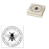 100% zuiver gemaakt door bijen Apiary Stamp Herald Rubberstempel (Gestempeld)