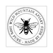 100% zuiver gemaakt door bijen Apiary Stamp Herald Rubberstempel (Afrduk)