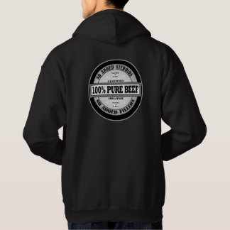 100% zuiver rundvlees hoodie