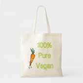 100 % zuiver vegaan - wortel tote bag (Voorkant)