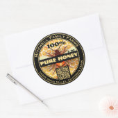 100% zuivere honing QR-code Klassieke ronde Sticke Ronde Sticker (Envelop)