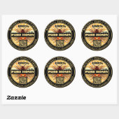 100% zuivere honing QR-code Klassieke ronde Sticke Ronde Sticker (Vel)