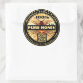 100% zuivere honing QR-code Klassieke ronde Sticke Sticker (Tas)