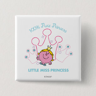 100% zuivere prinses - kleine Miss Princess Vierkante Button 5,1 Cm