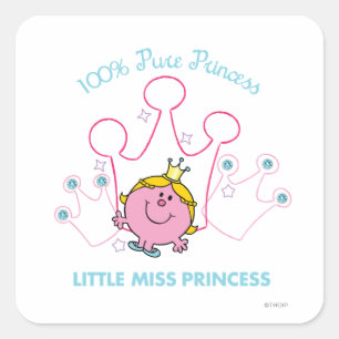100% zuivere prinses - kleine Miss Princess Vierkante Sticker