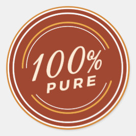 100% zuivere productkwaliteit vierkante sticker