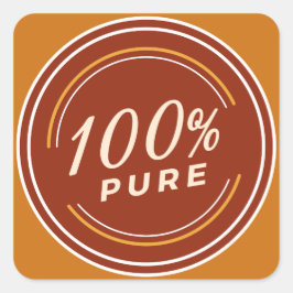 100% zuivere productkwaliteit vierkante sticker