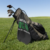 100% Zwart 0% Shamrock Afrikaanse St. Patricksdag  Golfhanddoek (Groen)