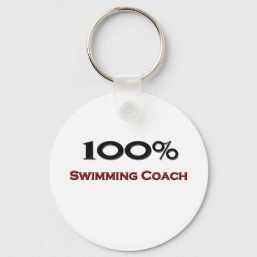 100 % zwemcoach sleutelhanger (Voorkant)