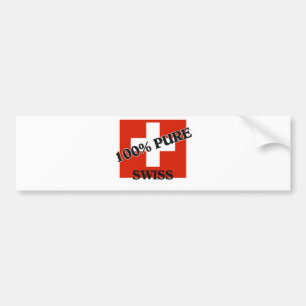 100 % ZWITSERLAND BUMPERSTICKER