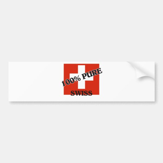 100 % ZWITSERLAND BUMPERSTICKER (Voorkant)