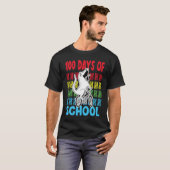 100Days Of School Dinosaur riding bike T-shirt (Voorkant volledig)